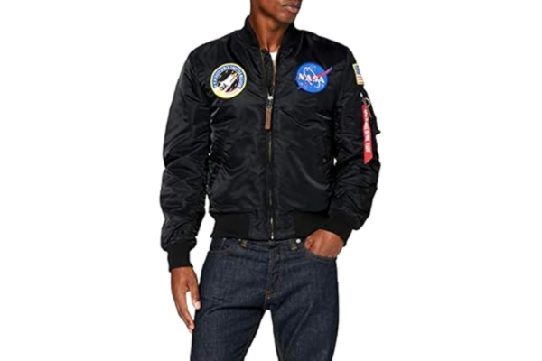 Alpha Industries ALPHA INDUSTRIES Ma- 1 VF NASA Veste Bomber, Noir, L Homme