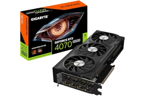 Gigabyte GIGABYTE GeForce RTX 4070 SUPER WindForce 3 OC - 12GB GDDR6X RAM - Grafikkort