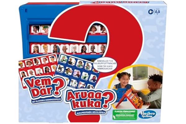 Alga Det klassiska gissningsspelet Vem där?, sällskapsspel för 2 spelare från 6 år (Svenska/Finska)