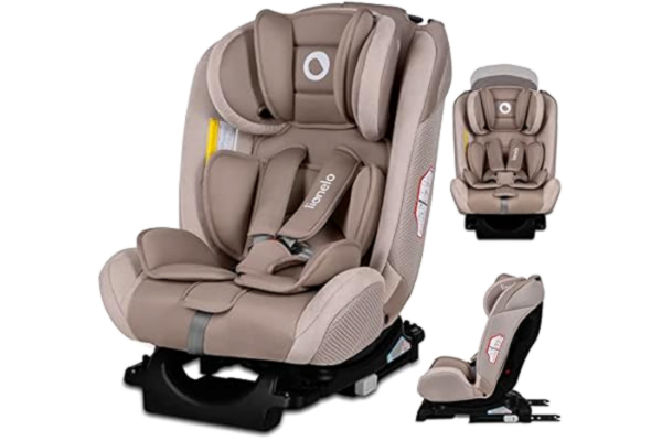 Lionelo LIONELO Sander fotelik samochodowy do 36kg, montaż siedziska przodem lub tyłem do kierunku jazdy, 5-punktowe pasy, modny design, wkładka redukcyjna Dri-Seat, prosty montaż (Beżowy)