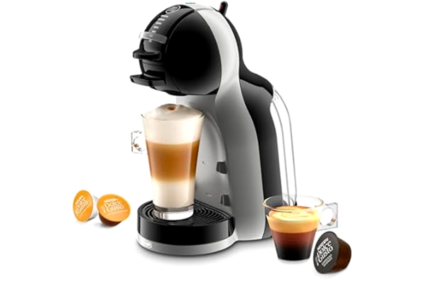 DeLonghi NESCAFÉ DOLCE GUSTO De'Longhi EDG 155.BG NESCAFÉ Dolce Gusto Mini-Me automatisk kaffemaskin 0,8 liter, svart och arktisk grå