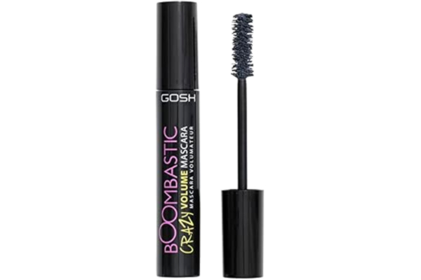 GOSH Cosmetics GOSH Boombastic Crazy Mascara för extrem volym och långa ögonfransar I volymmascara med exakt borsthuvud I ögonfransar utan klumpar I hudvänlig och parfymfri I 004 Classic Grey
