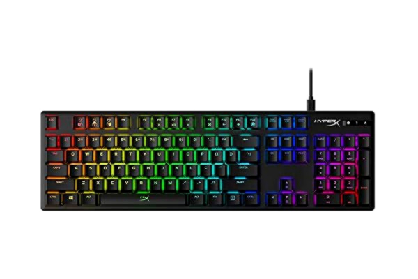 HyperX  Alloy Origins – RGB mekaniskt speltangentbord, HyperX röda brytare (US QWERTY)