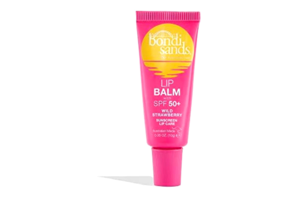 Bondi Sands  - Lip Balm SPF 50+ Wild Strawberry - fuktgivande läppbalsam med SPF 50 för avancerat solskydd, 10 g