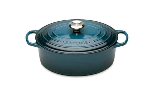 Le Creuset  Cocotte en Fonte Émaillée Signature avec Couvercle, 27 cm, Ovale, 4,1 L, 4,425 kg, Deep Teal, 21178276422430