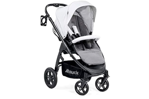 Hauck  Saturn R Sportstoel, terreinwagen + voetendeken, draaibaar, tot 25 kg, XL-afdekking, bekerhouder, in hoogte verstelbaar, compact inklapbaar, compatibel met babykuip en babyzitje, grijs