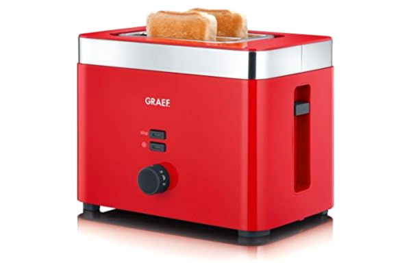 Graef  to 63 2rebanada (S) 888 W Red – Toaster (2 Rebanada (S), Red, Plastic, Buttons, Rotary, 888 W, 180 mm