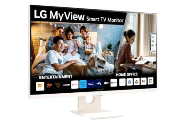 LG  MyView 27SR50F-W - LED-skærm - Smart - 27 - 1920 x 1080 Full HD (1080p) - IPS - 250 cd/m² - 1000:1 - HDR10 - 14 ms - 2xHDMI - højtalere