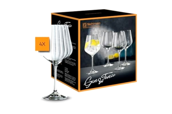 Nachtmann Spiegelau & Nachtmann Gin and Tonic Vinglas, Glas, Genomskinlig, 640 ml, Paket med 4