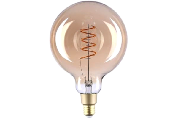 Shelly  Vintage G125 - Wi-Fi ansluten glödlampa 4W - 230 V, 2700 K, E27, 260 Lm, Röststyrning, Energibesparing
