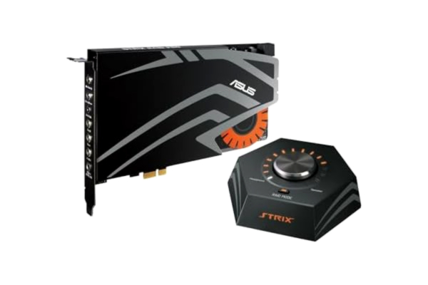 Asus  Strix Raid Pro internt spelljudkort (PCI-Express, hörlursförstärkare, 116 db SNR, ljudbox)