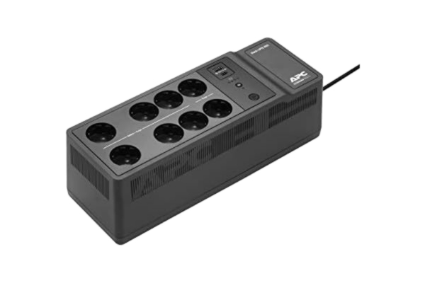 APC  by Schneider Electric Back-UPS ES – BE850G2-SP 650VA med 8 Schuko-uttag och USB A och C-laddningsport, 850 va/520 watt