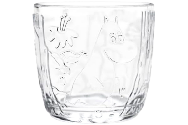 Arabia  Mumin Glas Tumbler Set om Två 0,28 L Klar