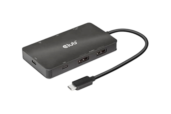 Club 3D Club3D CSV-1598 USB Gen2 Type-C till Dual DisplayPort 4k60Hz 7-i-1 bärbar docka