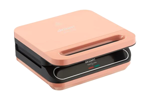 Arzum  AR2052- AG Sandwichmaker Antihaftbeschichtung brightrot