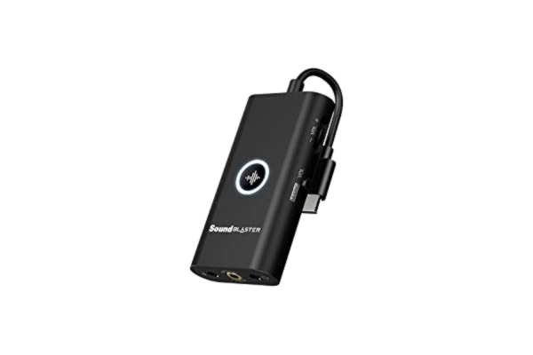 Creative  Sound Blaster G3 USB-C DAC förstärkare för PS4-spelkonsoler, Nintendo Switch, med GameVoice Mix (Game/Chat Audio Balance), mikrofon/volymkontroll