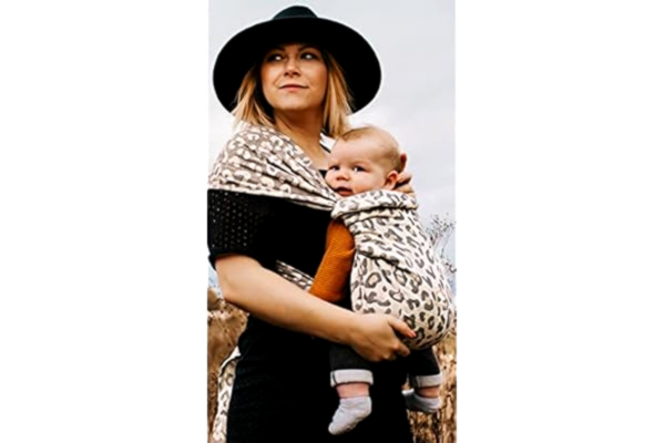 Manduca manduca Babydrager Twist Long > Leo < pasgeborenendrager van biologisch katoen (jacquard geweven), zachte buikriem met gesp, drager om te waaien en te binden (Limited Edition/extra lange bandjes)