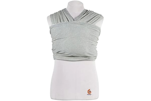 Ergobaby  Aura Baby Wrap Navy Gingham Stripe One Size