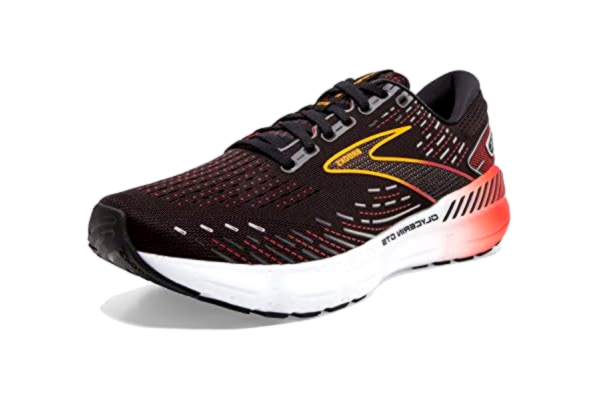 Brooks  Glycerin GTS 20 Hardloopschoenen voor heren, Black Blackened Pearl Fiery Re, 45 EU