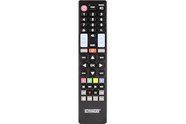 Schwaiger  UFB100U533 fjärrkontroll TV tryckknappar - fjärrkontroll (TV, tryckknappar, svart)