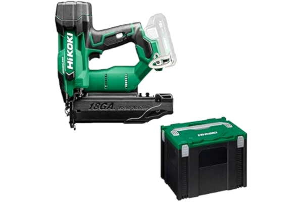 HiKOKI HIKOKI sladdlös penna spikar (0°), NT1850DA (18 V, stifthuvud Ø: 1,9 mm, stifttyp: SKstift (18 ga), enkeldrivning. 2,5 stycken per sek, pennor per laddning (ca): 1 500 styck) Leveransomfattning allt