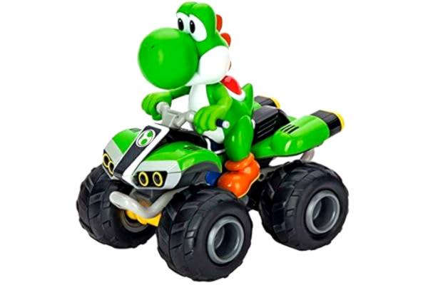 Carrera RC  370200997X Mario Kart Yoshi Quad, fjärrstyrd Quad med unik Mario-licens, långvarig körglädje tack vare LiFePo4-batteri, med robusta pneumatiska däck