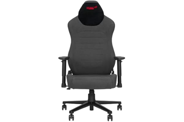 Asus ASUS ROG AETHON FABRIC Ergonomisk spelstol, stålram, integrerat ländryggsstöd, 2D-vadderade armstöd, tygöverdrag och skumkuddar, maximal vikt 136 kg, grå