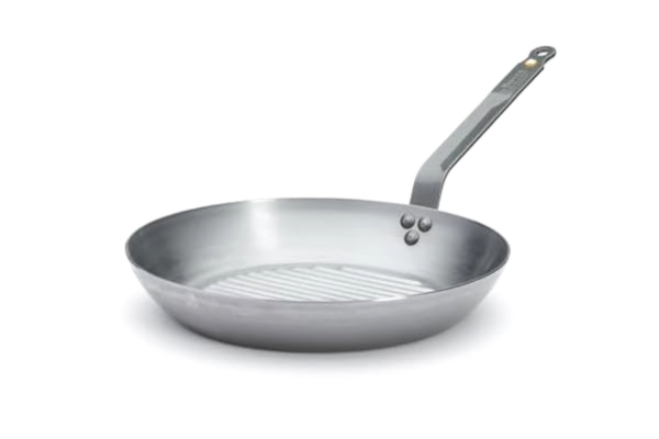 de Buyer De Buyer Tôle MINERAL B grillpanna, rostfritt stål, silver, 32 cm