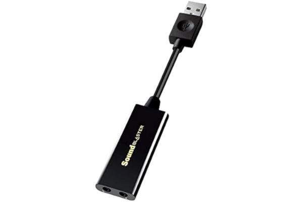 Creative  Labs Sound Blaster Play! 3 extern USB-ljudadapter för Windows och Mac. Plug and Play (inga drivrutiner krävs). Uppgradera till 24-bitars 96Khz Playback