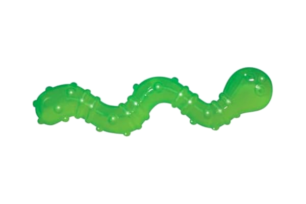 Petstages  Orkakat Wiggle Worm - Tuggleksak för katter - tandvårdande - med kattmynta - orange