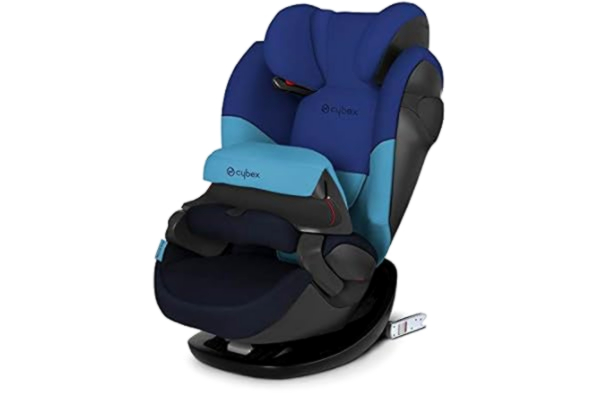 Cybex CYBEX Silver Siège Auto 2-en-1 Pallas M-Fix, Adapté aux Voitures Avec ou Sans Isofix, Groupe 1/2/3 (9-36 kg), De 9 Mois à 12 Ans Environ, Blue Moon