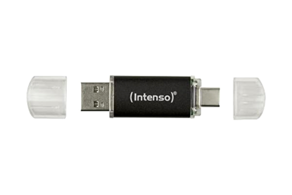Intenso  Twist Line 128 GB, Dual USB-minne 3,2 Gen 1 x 1, USB-C och USB-A, 70 MB/s, antracit
