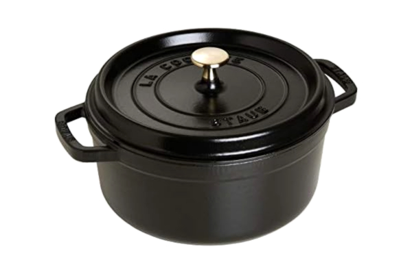 Staub STAUB Cast Iron Roaster/Cocotte, Round, 28 cm, 6.7 L, Black