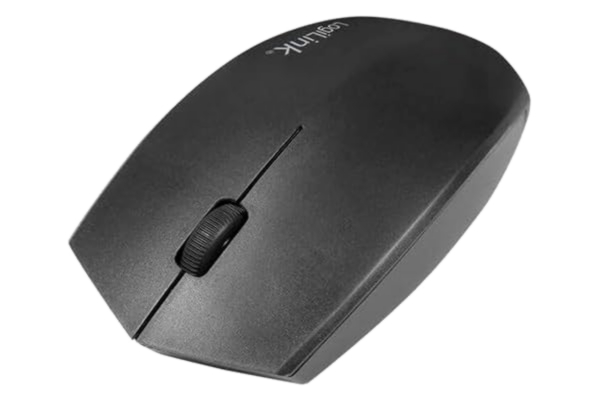 LogiLink  ID0191 – ergonomisk mus med dubbla lägen (trådlös 2,4 GHz/Bluetooth 4.2) med 1 200 DPI för dator, surfplatta, bärbar dator, smart TV, i svart