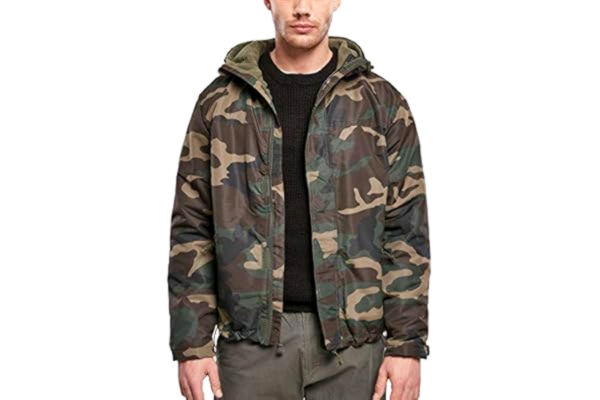 Brandit  Męska wiatrówka z zamkiem błyskawicznym z przodu, Woodland, 6XL