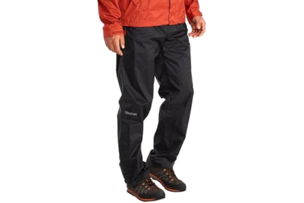 Marmot  Män PreCip Eco Pant, Vattentäta regnbyxor, vindtäta vandringsbyxor, andningsaktiva regnkläder för vandring och trekking, Black, L