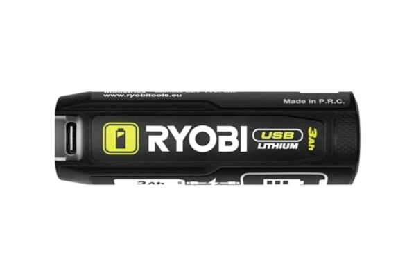 Ryobi RYOBI Litium 4V 3,0 Ah USB-batteri, kompatibelt med litiumUSB-sortimentet och kan användas som externt batteri, levereras med USB-C-kabel - RB4L30