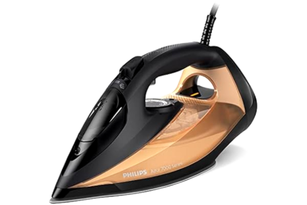 Philips  Azur 7000 Series DST7040 - Dampstrygejern med automatisk afbrydelse - såleplade: SteamGlide Elite - 2800 W - sort/guld