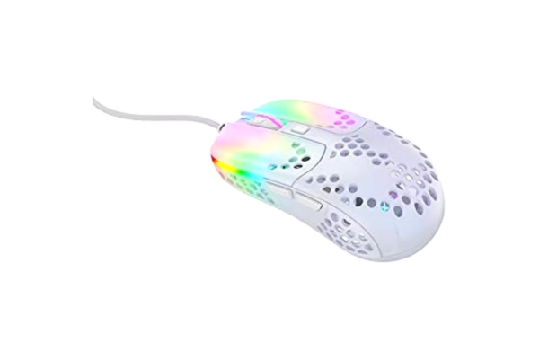 Xtrfy  MZ1 - Zy&apos;s Rail - Gaming mus - Optisk - 6 - Hvit med RGB lys