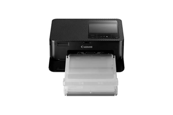 Canon  SELPHY CP1500 Mini fotoskrivare (utskrift upp till vykortsstorlek 10 x 15 cm, USB-C, WLAN, trådlös, termisk sublimering, SELPHY App, färgstabil 100 år) svart [utan färgband/papper, utan batteri]