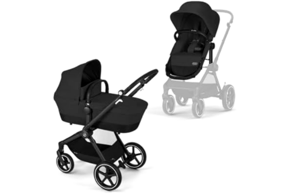 Cybex CYBEX Gold Barnvagn EOS Lux 2-i-1, Ressystem, Från födseln till 22 kg (ca 4 år), Moon Black