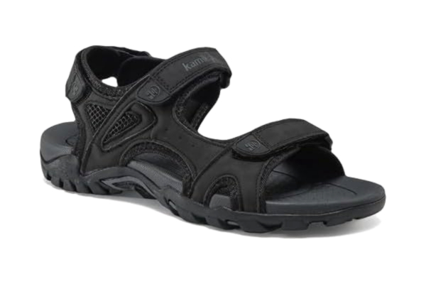 Kamik  Milos remsandaler för män, Svart Svart Svart - 42 EU