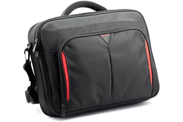 Targus  Classic+ Clamshell 15,6 tum laptopväska, axelväska för män och kvinnor, laptopväska med arbetsstation - svart, CN415EU