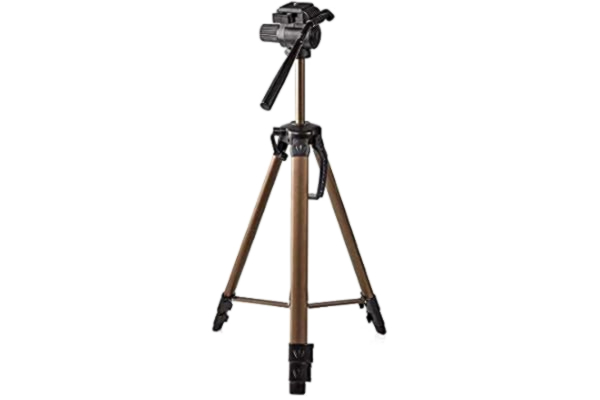 Nedis  - Trebensstativ – vridbar och lutningsfunktion – Max. 3,5 kg – 161 cm – 3-vägs panoramahuvud – snabbbytesplatta – 3 bensektioner – bärhandtag – justerbar höjd – Med transportväska