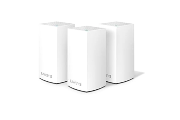 Linksys  Système WiFi Mesh Multiroom Velop VLP0103 (routeur Wi-Fi AC1200 / extension Wi-Fi pour une portée de signal jusqu’à 400 m2, contrôle parental, pack de 3, blanc)