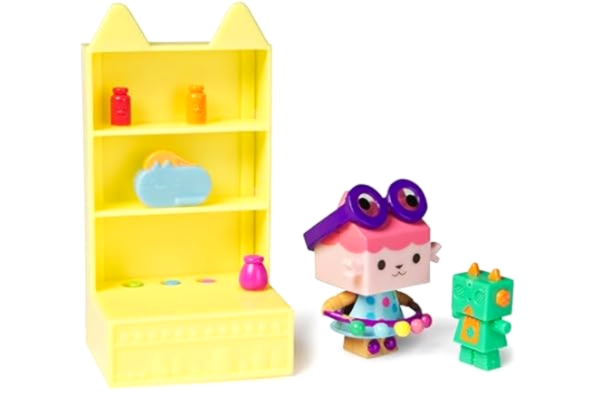 Gabby's Dollhouse , Baby Karaktär Flyttande Leksaksfestserie med möbler och dockhus tillbehör, leksaker för flickor och barn från 3 år