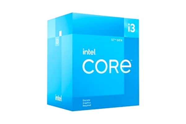 Intel  Core i3-12100F BX8071512100F Processor, Blå, 12 MB, 58 watt