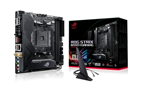 Asus ASUS ROG Strix B550-I gamingowa płyta główna, gniazdo AM4 (Mini-ITX, Ryzen, PCIe 4.0, Intel 2,5 Gbit/s-Ethernet, 2 x M.2 z radiatorem, SATA 6 Gbit/s, USB 3.2 Gen 2)