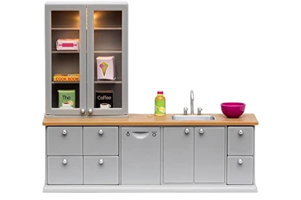 Lundby  Dockhus-möbelset, 8 stycken miniatyrer, dockhustillbehör, lysande dockhustillbehör, dockhusmöbler, heminredning