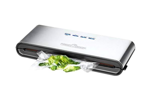 ProfiCook Profi Cook PC-VK 1080 - Vacuum sealer - Sugkraft 12l/min - + 18 färska påsar - 120 Watt - Silver färg
